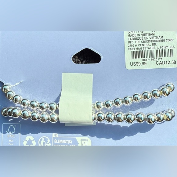 Claire’s Best Friends Gem Heart Charm Beaded Stretch Bracelets 2 Pack - Picture 6 of 8